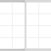 WDMA 66x60 (65.5 x 59.5 inch) Vinyl uPVC White Slide Window with Colonial Grids Exterior