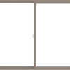 WDMA 66x60 (65.5 x 59.5 inch) Vinyl uPVC Brown Slide Window without Grids Interior