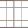 WDMA 66x60 (65.5 x 59.5 inch) Vinyl uPVC Brown Slide Window with Colonial Grids Exterior
