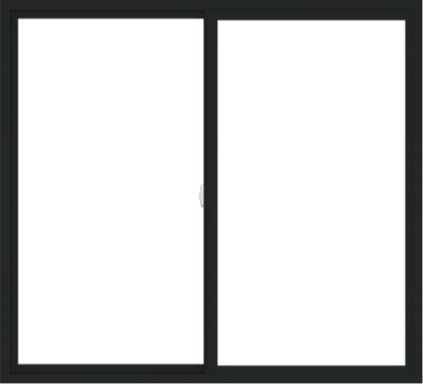 WDMA 66x60 (65.5 x 59.5 inch) Vinyl uPVC Black Slide Window without Grids Interior