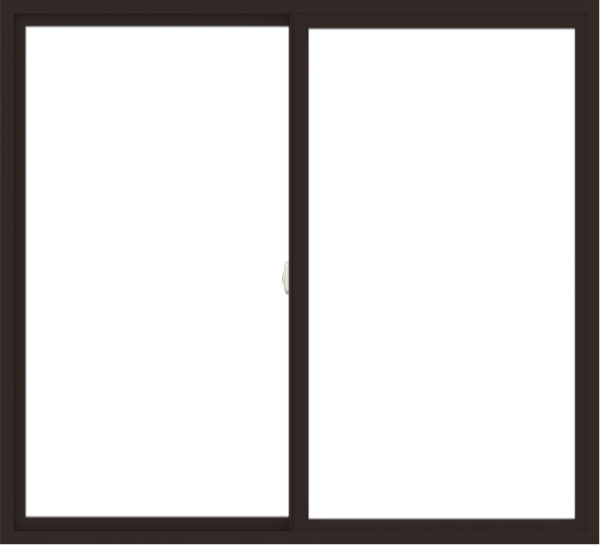 WDMA 66x60 (65.5 x 59.5 inch) Vinyl uPVC Dark Brown Slide Window without Grids Interior