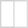 WDMA 66x66 (65.5 x 65.5 inch) Vinyl uPVC White Slide Window without Grids Interior