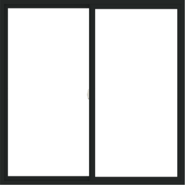 WDMA 66x66 (65.5 x 65.5 inch) Vinyl uPVC Black Slide Window without Grids Interior