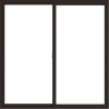 WDMA 66x66 (65.5 x 65.5 inch) Vinyl uPVC Dark Brown Slide Window without Grids Interior