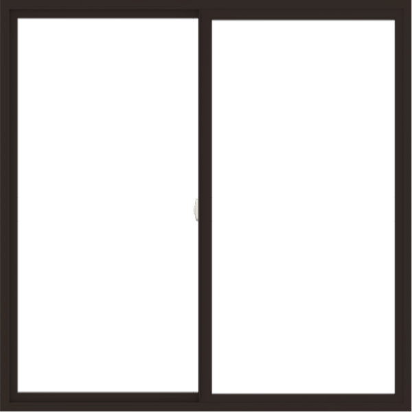 WDMA 66x66 (65.5 x 65.5 inch) Vinyl uPVC Dark Brown Slide Window without Grids Interior