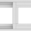 WDMA 72x12 (71.5 x 11.5 inch) Vinyl uPVC White Slide Window without Grids Exterior