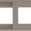 WDMA 72x12 (71.5 x 11.5 inch) Vinyl uPVC Brown Slide Window without Grids Exterior