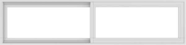 WDMA 72x18 (71.5 x 17.5 inch) Vinyl uPVC White Slide Window without Grids Exterior