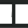 WDMA 72x18 (71.5 x 17.5 inch) Vinyl uPVC Black Slide Window without Grids Interior
