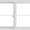 WDMA 72x24 (71.5 x 23.5 inch) Vinyl uPVC White Slide Window with Colonial Grids Exterior