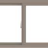 WDMA 72x24 (71.5 x 23.5 inch) Vinyl uPVC Brown Slide Window without Grids Interior