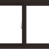WDMA 72x24 (71.5 x 23.5 inch) Vinyl uPVC Dark Brown Slide Window without Grids Interior