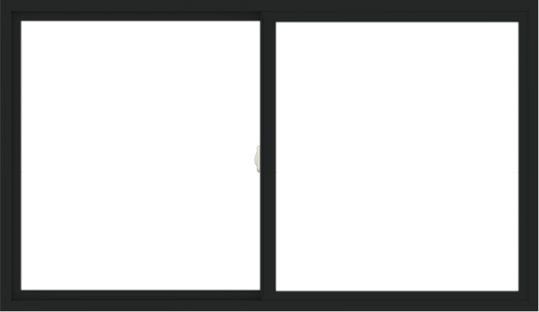 WDMA 72x42 (71.5 x 41.5 inch) Vinyl uPVC Black Slide Window without Grids Interior