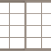 WDMA 72x54 (71.5 x 53.5 inch) Vinyl uPVC Brown Slide Window with Colonial Grids Exterior