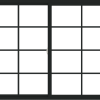 WDMA 72x54 (71.5 x 53.5 inch) Vinyl uPVC Black Slide Window with Colonial Grids Exterior