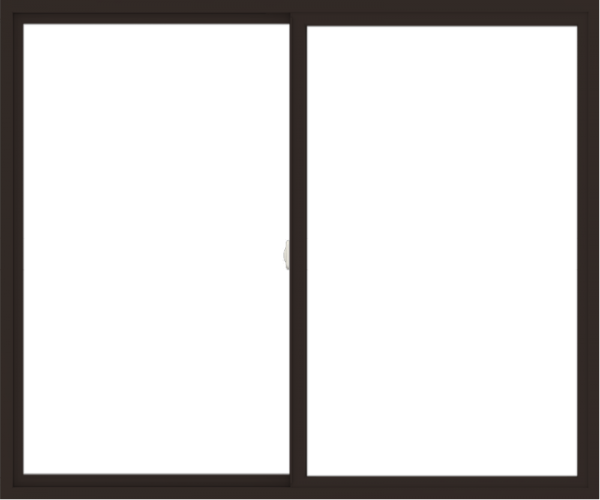 WDMA 72x60 (71.5 x 59.5 inch) Vinyl uPVC Dark Brown Slide Window without Grids Interior