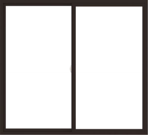 WDMA 72x66 (71.5 x 65.5 inch) Vinyl uPVC Dark Brown Slide Window without Grids Interior