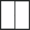 WDMA 72x72 (71.5 x 71.5 inch) Vinyl uPVC Black Slide Window without Grids Interior
