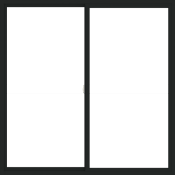 WDMA 72x72 (71.5 x 71.5 inch) Vinyl uPVC Black Slide Window without Grids Interior