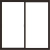 WDMA 72x72 (71.5 x 71.5 inch) Vinyl uPVC Dark Brown Slide Window without Grids Interior