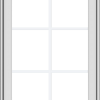 WDMA 24x36 (23.5 x 35.5 inch) White aluminum Push out Awning Window with Colonial Grilles