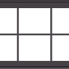 WDMA 36x24 (35.5 x 23.5 inch) Pine Wood Dark Grey Aluminum Crank out Casement Window with Colonial Grids Exterior