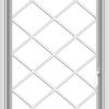 WDMA 24x36 (23.5 x 35.5 inch) White aluminum Push out Casement Window with Diamond Grids