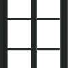 WDMA 24x36 (23.5 x 35.5 inch) black uPVC/Vinyl Slide Window with Colonial Grilles Exterior