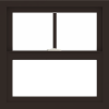 WDMA 24x24 (23.5 x 23.5 inch) Dark Bronze Aluminum Single and Double Hung Window with Fractional Grilles