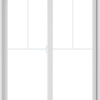 WDMA 48X60 (47.5 x 59.5 inch) White uPVC/Vinyl Sliding Window with Fractional Grilles