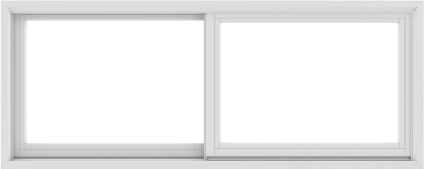 WDMA 60X24 (59.5 x 23.5 inch) White uPVC/Vinyl Sliding Window without Grids Exterior
