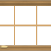 WDMA 36x24 (35.5 x 23.5 inch) Pine Wood Dark Grey Aluminum Crank out Casement Window with Colonial Grids Interior