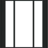 WDMA 24x36 (23.5 x 35.6 inch) black uPVC/Vinyl Crank out Casement Window with Prairie Grilles Exterior