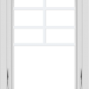 WDMA 24x36 (23.5 x 35.5 inch) White aluminum Crank out Awning Window with Top Colonial Grids