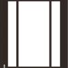 WDMA 24x36 (23.5 x 35.5 inch) Dark Bronze aluminum Crank out Casement Window with Prairie Grilles