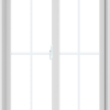 WDMA 36X60 (35.5 x 59.5 inch) White uPVC/Vinyl Sliding Window with Colonial Grilles