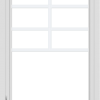 WDMA 24x36 (23.5 x 35.5 inch) White aluminum Crank out Casement Window with Top Colonial Grids