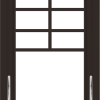 WDMA 24x36 (23.5 x 35.5 inch) Dark Bronze aluminum Crank out Awning Window with Top Colonial Grids