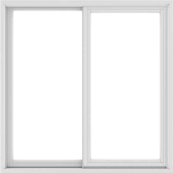 WDMA 48X48 (47.5 x 47.5 inch) White uPVC/Vinyl Sliding Window without Grids Exterior