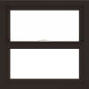 WDMA 24x24 (23.5 x 23.5 inch) Dark Bronze Aluminum Single and Double Hung Window without grids interior
