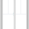 WDMA 36X60 (35.5 x 59.5 inch) White uPVC/Vinyl Sliding Window with Fractional Grilles