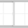 WDMA 60X36 (59.5 x 35.5 inch) White uPVC/Vinyl Sliding Window with Colonial Grilles