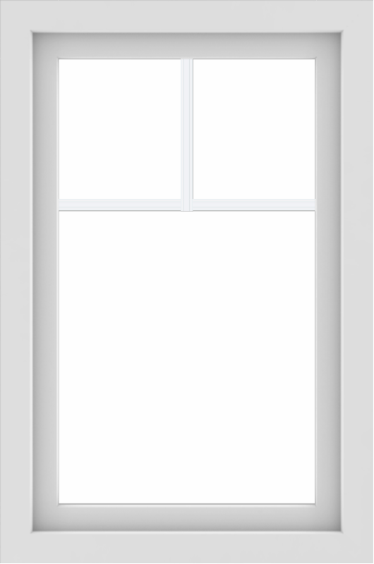 WDMA 24x36 (23.5 x 35.5 inch) White uPVC/Vinyl Picture Window with Fractional Grilles