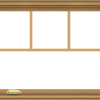 WDMA 32x24 (31.5 x 23.5 inch) Pine Wood Dark Grey Aluminum Crank out Casement Window with Fractional Grilles
