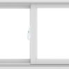 WDMA 84X24 (83.5 x 23.5 inch) White uPVC/Vinyl Sliding Window without Grids Interior
