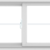 WDMA 84X24 (83.5 x 23.5 inch) White uPVC/Vinyl Sliding Window with Fractional Grilles