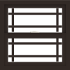 WDMA 24x24 (23.5 x 23.5 inch) Dark Bronze Aluminum Single and Double Hung Window with Prairie Grilles
