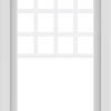 WDMA 24x36 (23.5 x 35.5 inch) black uPVC/Vinyl Picture Window with Top Colonial Grids Interior