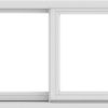 WDMA 84X24 (83.5 x 23.5 inch) White uPVC/Vinyl Sliding Window without Grids Exterior