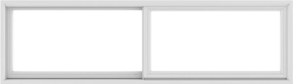 WDMA 84X24 (83.5 x 23.5 inch) White uPVC/Vinyl Sliding Window without Grids Exterior